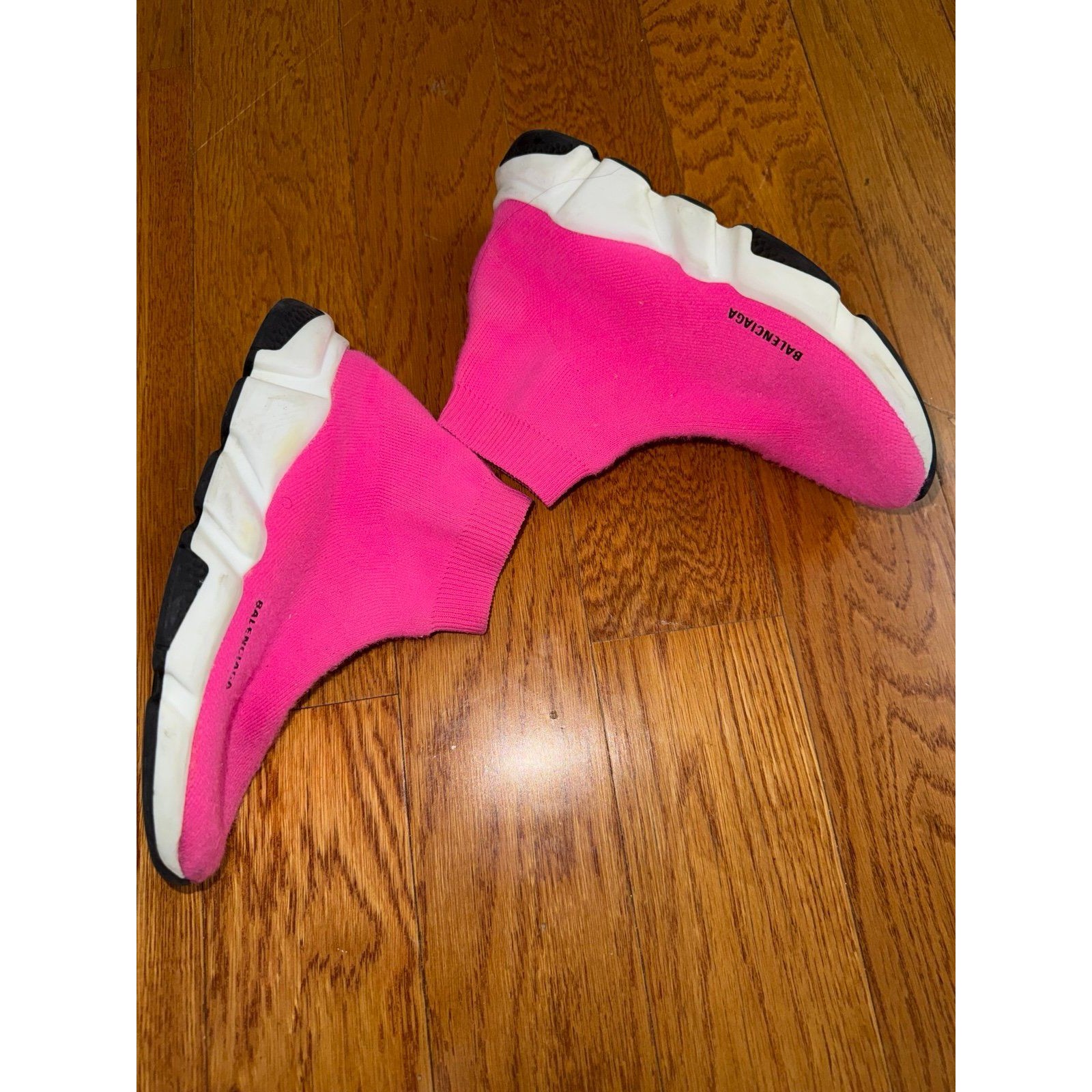 Balenciaga Kids Vibrant Pink Sock Sneakers
